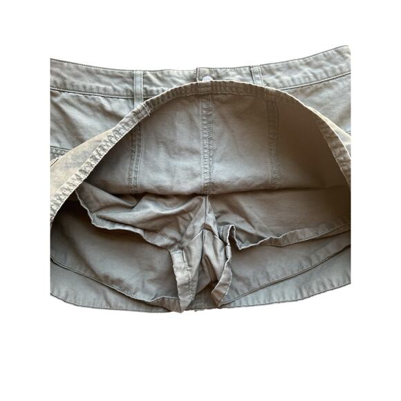 VTG Old Navy Green Cargo Mini Skirt w/ Shorts Women's Size 8 Cotton Y2K - Picture 3 of 7